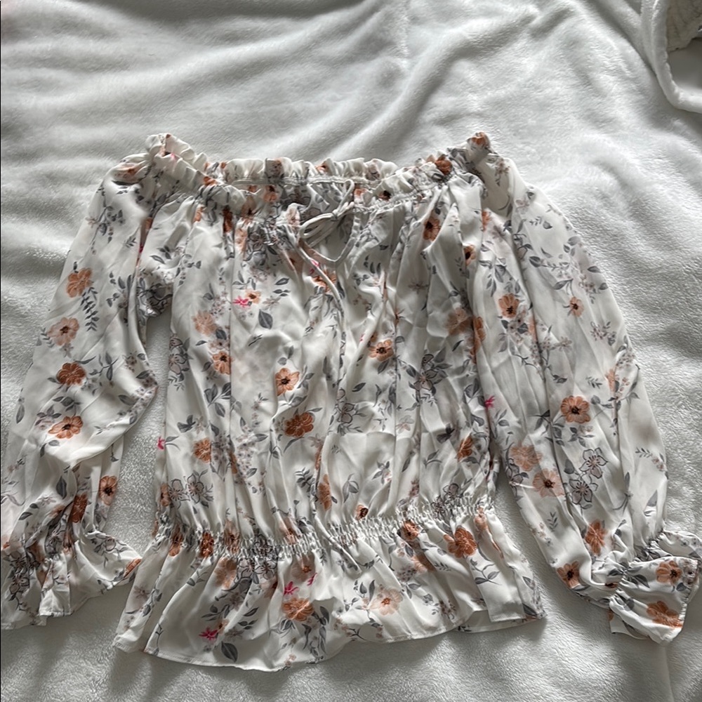 Floral Off-Shoulder Women's Top